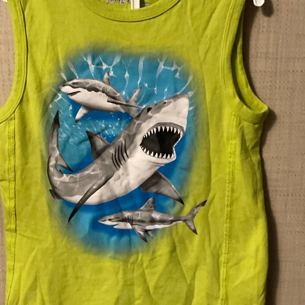 Jumping Beans Lime Shark Graphic Tank Top